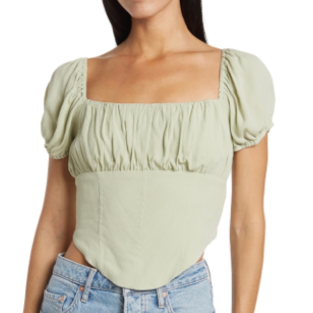 Puff Sleeve Crop Top